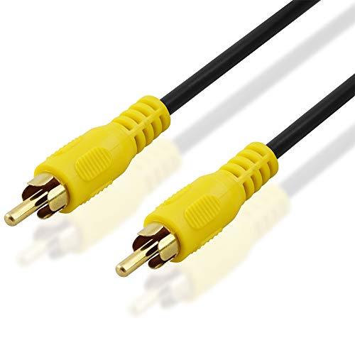 BestPlug 10 Meter Video Kabel, Cinch Stecker auf Chinch Stecker vergoldet, Schwarz von BestPlug