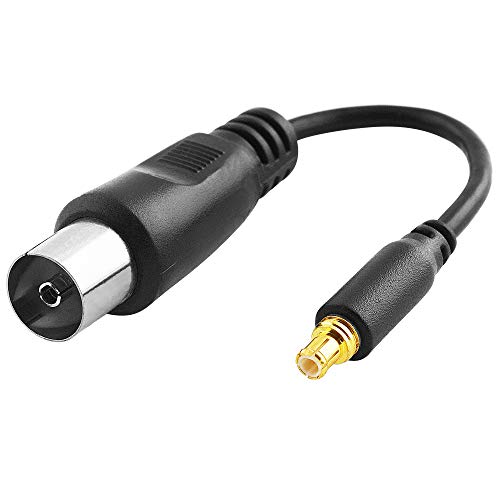 BestPlug 10cm Antennen DVB-T Kabel/Koax Buchse Kupplung weiblich auf MCX Stecker männlich/Schwarz von BestPlug