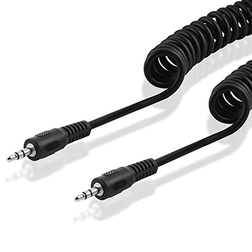 BestPlug 2,5 Meter Audio Stereo Kabel mit Spitale Aux in Out, 3,5mm Klinke Stecker auf 3,5mm Klinke Stecker, Schwarz von BestPlug