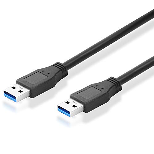 BestPlug 2 Meter 3.0 USB Kabel, USB A-Stecker auf USB A-Stecker, 3fach geschirmt, 5000 Mbit s Übertragungsrate, Schwarz von BestPlug