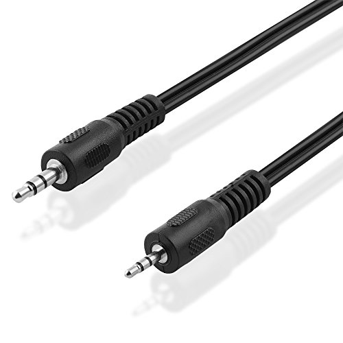 BestPlug 2 Meter Stereo Audio Kabel Aux in Out, 3,5mm Klinke Stecker auf 2,5 mm Mini Klinke Stecker, Schwarz von BestPlug