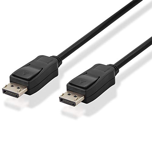 BestPlug 2 Meter Universal 1.1 DisplayPort Kabel, DP Stecker auf DP Stecker, geeignet für 3D HD FullHD UHD 4K, Schwarz von BestPlug