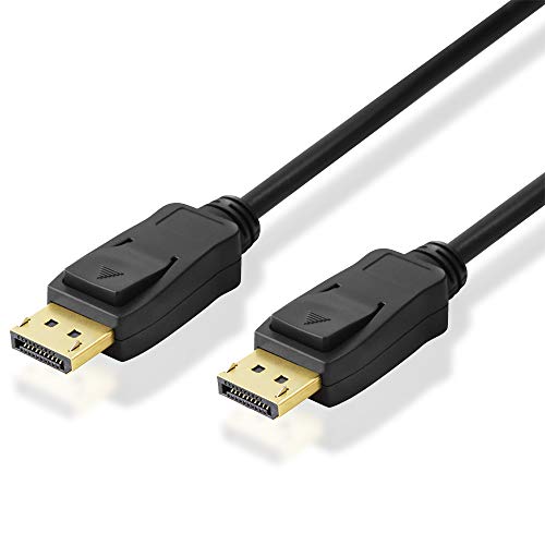 BestPlug 2 Meter Universal 1.4 DisplayPort Kabel, DP Stecker auf DP Stecker, geeignet für Übertragungen bis zu 8K, Schwarz von BestPlug