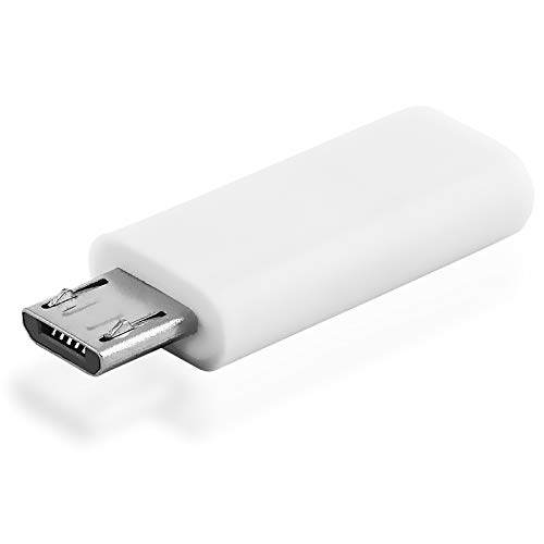 BestPlug 2.0 USB Adapter, Micro USB B-Stecker männlich auf USB C-Buchse Kupplung weiblich, High Speed, Weiß von BestPlug