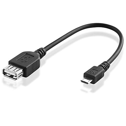 BestPlug 20cm 2.0 USB Kabel, USB A-Buchse Kupplung weiblich auf Micro USB B-Stecker männlich, High Speed, Schwarz von BestPlug