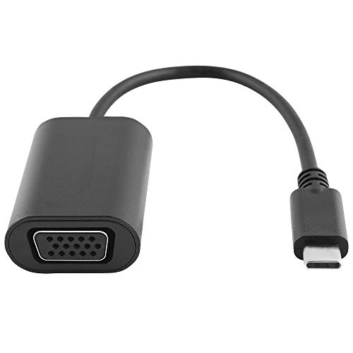 BestPlug 20cm D-SUB USB Kabel Adapter, S-VGA Buchse Kupplung weiblich auf USB-C Stecker männlich, geeignet für SD HD und FullHD, Schwarz von BestPlug