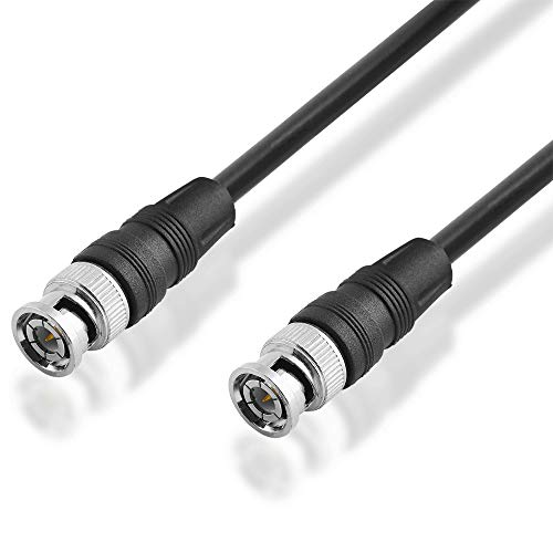 BestPlug 25cm Coaxial BNC Kabel, BNC Stecker auf BNC Stecker vergoldet, 50Ohm, Schwarz von BestPlug