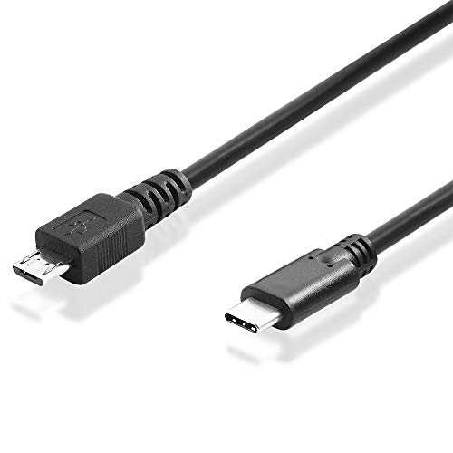 BestPlug 3 Meter 2.0 USB Kabel, USB Micro USB B-Stecker auf USB C-Stecker, geschirmt, Schwarz von BestPlug