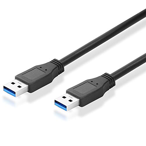 BestPlug 3 Meter 3.0 USB Kabel, USB A-Stecker auf USB A-Stecker, 3fach geschirmt, 5000 Mbit s Übertragungsrate, Schwarz von BestPlug