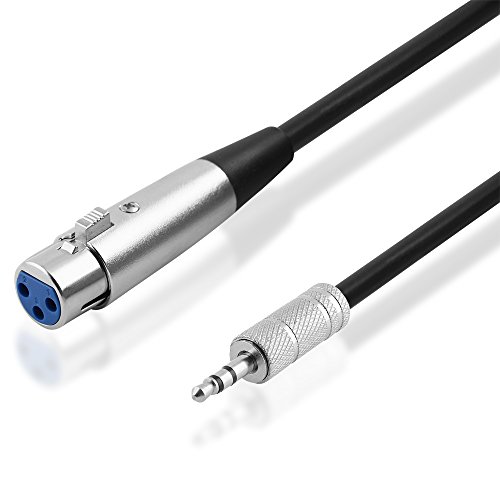 BestPlug 3 Meter Audio Kabel Adapter Aux in Out - 3,5mm Stereo Klinke Stecker männlich auf XLR Buchse Kupplung weiblich - Schwarz von BestPlug