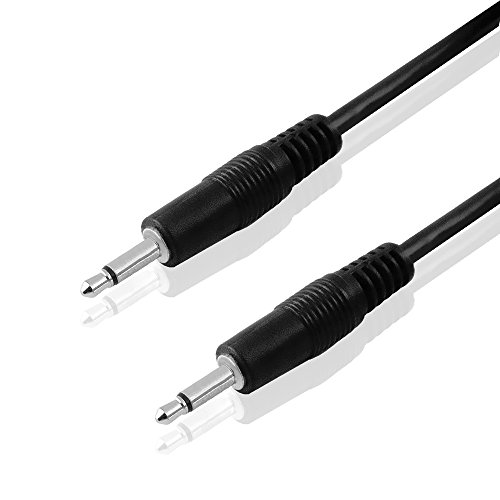 BestPlug 3 Meter Audio Mono Kabel Aux in Out, 3,5mm Klinke Stecker auf 3,5mm Klinke Stecker, Schwarz von BestPlug