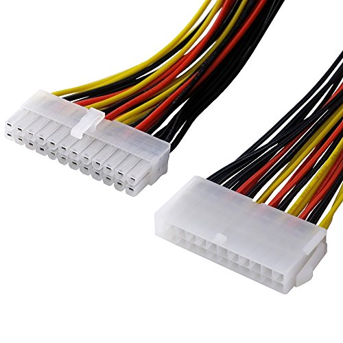 BestPlug 30cm internes PCI Strom-Kabel für Computer, 24pol Stecker männlich auf 24pol Buchse Kupplung weiblich von BestPlug