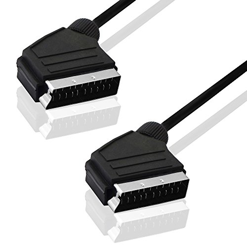 BestPlug 5 Meter 21pol Scartkabel Skartkabel voll belegt 1 Scart-Stecker auf 1 Scart-Stecker Schwarz (verbesserte Ausführung v.1.08) von BestPlug