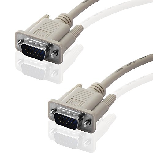 BestPlug 5 Meter D-SUB Kabel, S-VGA Stecker auf S-VGA Stecker, HD, Grau von BestPlug