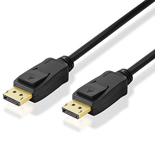 BestPlug 5 Meter Universal 1.4 DisplayPort Kabel, DP Stecker auf DP Stecker, geeignet für Übertragungen bis zu 8K, Schwarz von BestPlug