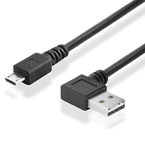 BestPlug 50cm 2.0 USB Kabel, Easy USB A-Stecker 90° abgewinkelt auf Micro USB B-Stecker, High Speed, Schwarz von BestPlug