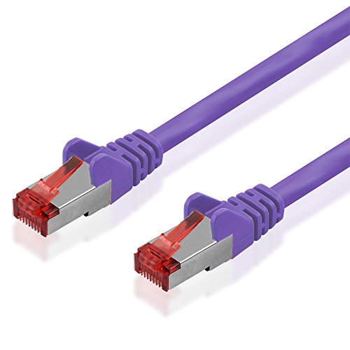 BestPlug 5m DSL Internet Netzwerk Kabel, RJ45-Stecker auf RJ45-Stecker, 250 MHz, Cat.6, S-FTP, Violett von BestPlug