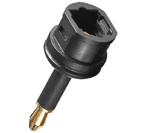 BestPlug Audio Adapter, 3,5mm Mini Klinke Stecker männlich auf Opto Toslink Buchse Kupplung weiblich vergoldet, Schwarz von BestPlug