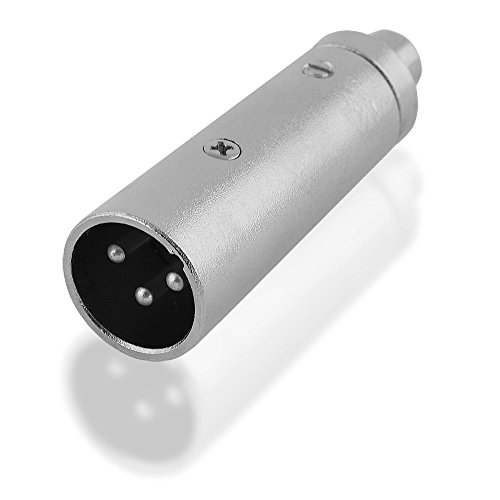 BestPlug Audio Adapter, Cinch Buchse Kupplung weiblich auf XLR Mikrofon-Stecker männlich, Metallausführung von BestPlug