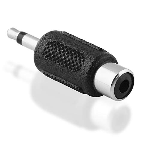 BestPlug Audio Adapter Aux in Out, 3,5mm Mono Klinke Stecker männlich auf Cinch Buchse Kupplung weiblich, Schwarz von BestPlug