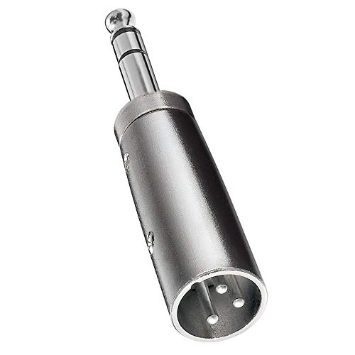 BestPlug Audio Adapter Aux in Out, 6,3mm Stereo Klinke Stecker auf XLR Mikrofon-Stecker, Metallausführung von BestPlug