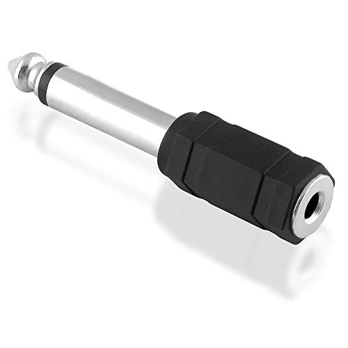 BestPlug Audio Mono Adapter Aux in Out, 3,5mm Klinke Buchse Kupplung weiblich auf 6,3mm Klinke Stecker männlich, Schwarz BestPlug Audio Mono Adapter Aux in Out, 3,5mm Klinke Buchse Kupplung weiblich auf 6,3mm Klinke Stecker männlich, Schwarz von BestPlug