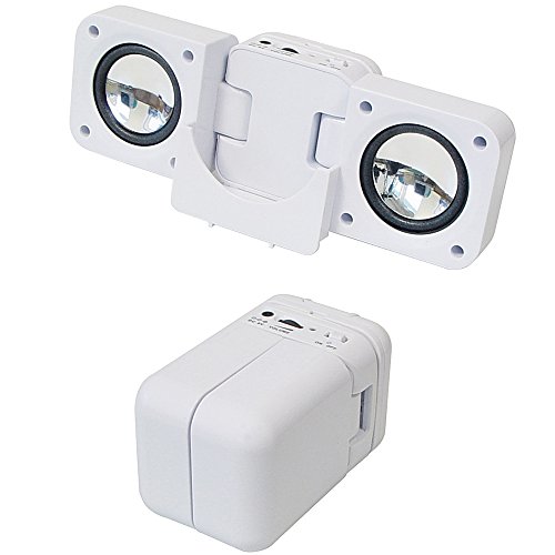 BestPlug Aufklappbare Stereo Doppel-Lautsprecher Boxen inkl. Netzteil, Weiss mit 3,5mm Klinke-Kabel BestPlug Aufklappbare Stereo Doppel-Lautsprecher Boxen inkl. Netzteil, Weiss mit 3,5mm Klinke-Kabel von BestPlug