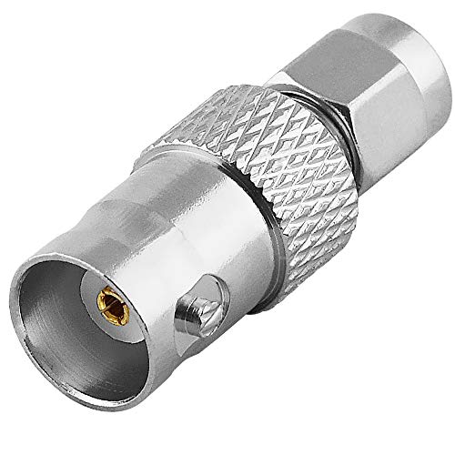 BestPlug Coaxial BNC SMA Adapter, BNC Buchse Kupplung weiblich auf SMA Stecker männlich, Metallausführung von BestPlug