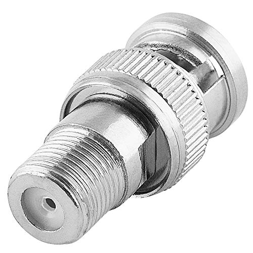 BestPlug Coaxial BNC Sat Adapter Verbindungsstück, BNC Stecker männlich auf F-Buchse Kupplung weiblich, Metallausführung von BestPlug