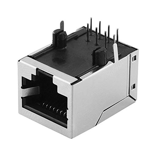 BestPlug DSL LAN Patch Internet Netzwerk RJ45 Einbau-Buchse Terminal weiblich, Silber von BestPlug