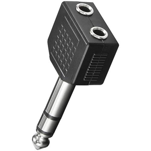 BestPlug Y Audio Stereo Adapter Verteiler Splitter Weiche Aux in Out, 2 3,5mm Klinke Buchse Kupplung weiblich auf 1 6,3mm Klinke Stecker männlich, Schwarz BestPlug Y Audio Stereo Adapter Verteiler Splitter Weiche Aux in Out, 2 3,5mm Klinke Buchse Kupplung weiblich auf 1 6,3mm Klinke Stecker männlich, Schwarz von BestPlug