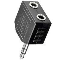 BestPlug Y Audio Stereo Aux in Out Adapter Verteiler Splitter Weiche, 1 3,5mm Klinke Stecker männlich auf 2 3,5mm Klinke Buchse Kupplung weiblich, Schwarz (verbesserte Ausführung v1.24) von BestPlug