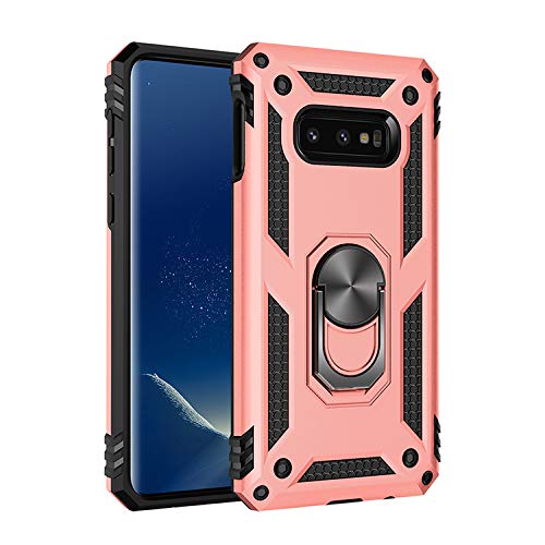 BestST Galaxy S7 Handyhülle, Hülle für Samsung Galaxy S7, + Displayschutz 360 Grad Drehbar Ringhalter mit Magnetischer Handyhalter Auto Handyhülle für Samsung Galaxy S7- Rosegold von BestST