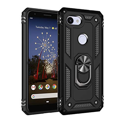 BestST Handyhülle für Google Pixel 3A 2019 Hülle 360 Grad Handyhülle Bumper Case Robust Cover [Ultra Hybrid Schutzhülle ]+ Displayschutz für Google Pixel 3A 2019 Schwarz von BestST