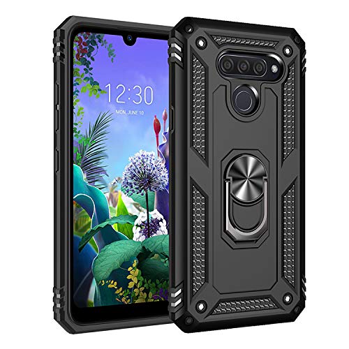 BestST Handyhülle für LG K50/LG Q60 Hülle 360 Grad Handyhülle Bumper Case Robust Cover [Ultra Hybrid Schutzhülle ]+ Displayschutz Handyhülle für LG K50/LG Q60 Schwarz von BestST