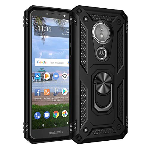 BestST Handyhülle für Motorola Moto E5/G6 Play Hülle 360 Grad Handyhülle Bumper Case Robust Cover [Ultra Hybrid Schutzhülle ]+ Displayschutz für Moto E5/G6 Play Schwarz von BestST