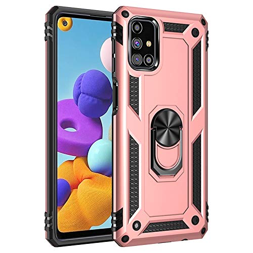 BestST Handyhülle für Samsung Galaxy M31S + Displayschutz, Cover für Samsung M31S hülle, 360 Grad Drehbar Ringhalter Handytasche Case für Samsung Galaxy M31S Handy Hüllen,Rosegold BestST Handyhülle für Samsung Galaxy M31S + Displayschutz, Cover für Samsung M31S hülle, 360 Grad Drehbar Ringhalter Handytasche Case für Samsung Galaxy M31S Handy Hüllen,Rosegold von BestST