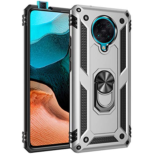 BestST Handyhülle für Xiaomi Redmi k30 pro Hülle + schutzfolie,Armor Stoßfest TPU PC Schutzhülle Ringhalter Handytasche Case Cover für Xiaomi Redmi k30 pro/Poco F2 Pro Handy Hüllen,Silber BestST Handyhülle für Xiaomi Redmi k30 pro Hülle + schutzfolie,Armor Stoßfest TPU PC Schutzhülle Ringhalter Handytasche Case Cover für Xiaomi Redmi k30 pro/Poco F2 Pro Handy Hüllen,Silber von BestST