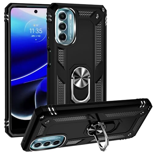 BestST Hülle für Motorola Moto G 5G 2022 Cover + HD schutzfolie, Armor Stoßfest TPU PC Schutzhülle Ringhalter Handytasche Case Handy Hüllen, Schwarz BestST Hülle für Motorola Moto G 5G 2022 Cover + HD schutzfolie, Armor Stoßfest TPU PC Schutzhülle Ringhalter Handytasche Case Handy Hüllen, Schwarz von BestST
