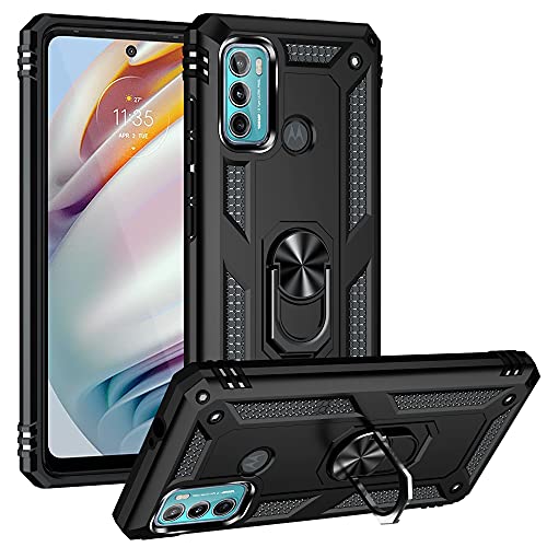 BestST Hülle für Motorola Moto G60/G40 Fusion Cover + HD schutzfolie, Armor Stoßfest TPU PC Schutzhülle Ringhalter Handytasche Case Handy Hüllen, Schwarz BestST Hülle für Motorola Moto G60/G40 Fusion Cover + HD schutzfolie, Armor Stoßfest TPU PC Schutzhülle Ringhalter Handytasche Case Handy Hüllen, Schwarz von BestST