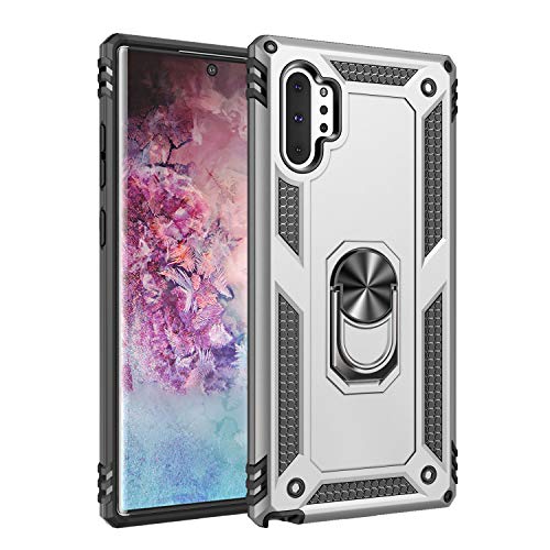 BestST Hülle für Samsung Galaxy Note 10 pro,Ultra Stoßfest TPU PC Schutzhülle Panzer Design Anti Kratzer Drehbarer Ringhalter Benutzt als EIN Im Auto Telefonhalter Stand Handyhülle Case Cover,Silbe von BestST