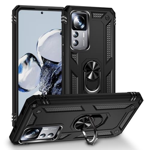 BestST Hülle für Xiaomi 12T Pro/12T/Redmi K50 Ultra Cover + HD schutzfolie, Armor Stoßfest TPU PC Schutzhülle Ringhalter Handytasche Case Handy Hüllen, Schwarz BestST Hülle für Xiaomi 12T Pro/12T/Redmi K50 Ultra Cover + HD schutzfolie, Armor Stoßfest TPU PC Schutzhülle Ringhalter Handytasche Case Handy Hüllen, Schwarz von BestST