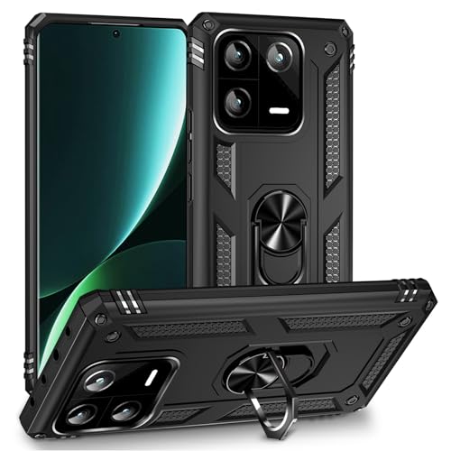 BestST Hülle für Xiaomi 13 Pro Cover + HD schutzfolie, Armor Stoßfest TPU PC Schutzhülle Ringhalter Handytasche Case Handy Hüllen, Schwarz BestST Hülle für Xiaomi 13 Pro Cover + HD schutzfolie, Armor Stoßfest TPU PC Schutzhülle Ringhalter Handytasche Case Handy Hüllen, Schwarz von BestST