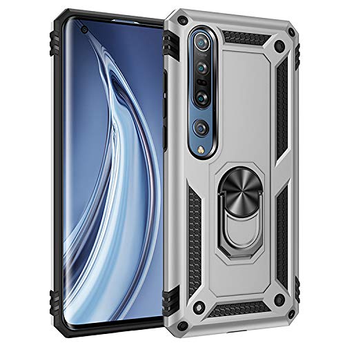 BestST Hülle für Xiaomi Mi 10/mi 10 pro, Ultra Stoßfest TPU PC Schutzhülle Panzer Design Anti Kratzer Drehbarer Ringhalter Benutzt als EIN Im Auto Telefonhalter Stand Handyhülle Case Cover von BestST