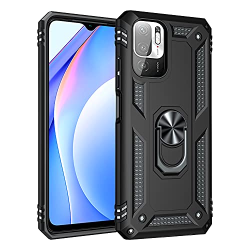 BestST Hülle für Xiaomi Poco M3 Pro 5G/Redmi Note 10 5G Cover + HD schutzfolie, Armor Stoßfest TPU PC Schutzhülle Ringhalter Handytasche Case Handy Hüllen, Schwarz BestST Hülle für Xiaomi Poco M3 Pro 5G/Redmi Note 10 5G Cover + HD schutzfolie, Armor Stoßfest TPU PC Schutzhülle Ringhalter Handytasche Case Handy Hüllen, Schwarz von BestST