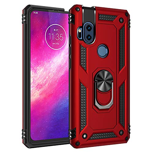 BestST Handyhülle für Motorola Moto One Hyper Hülle für Moto One Hyper Schutzhülle + Displayschutz 360 Grad Drehbar Ringhalter mit Magnetischer Handyhalter Auto Handy hülle- Rot BestST Handyhülle für Motorola Moto One Hyper Hülle für Moto One Hyper Schutzhülle + Displayschutz 360 Grad Drehbar Ringhalter mit Magnetischer Handyhalter Auto Handy hülle- Rot von BestST
