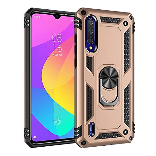 BestST Handyhülle kompatibel mit Xiaomi Mi 9 Lite/Mi A3 Lite/Mi CC9 Hülle+ Panzerglas,Premium Hart PC 360 Grad Hülle 360°drehbarer Smartphone Fingerhalter Case Weiche Silikon TPU Hart PC Hülle, Gold BestST Handyhülle kompatibel mit Xiaomi Mi 9 Lite/Mi A3 Lite/Mi CC9 Hülle+ Panzerglas,Premium Hart PC 360 Grad Hülle 360°drehbarer Smartphone Fingerhalter Case Weiche Silikon TPU Hart PC Hülle, Gold von BestST