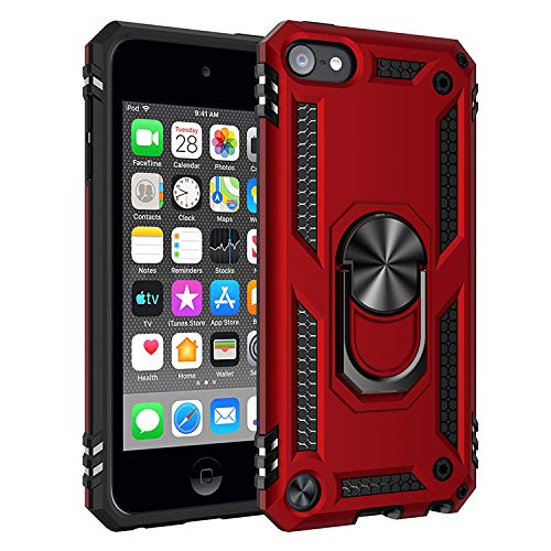 BestST iPod Touch 5/6/7 Hülle für Apple iPod Touch 5/6/7 Schutzhülle + Displayschutz 360 Grad Drehbar Ringhalter mit Magnetischer Handyhalter Auto Handy hülle- Rot BestST iPod Touch 5/6/7 Hülle für Apple iPod Touch 5/6/7 Schutzhülle + Displayschutz 360 Grad Drehbar Ringhalter mit Magnetischer Handyhalter Auto Handy hülle- Rot von BestST