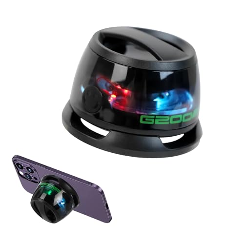 Magnetischer Bluetooth-Lautsprecher, G200 Tragbarer Bluetooth-Lautsprecher, mit Multi-RGB-Farblicht, IPX5 Wasserdicht, 3D-Raumklang, Telefonhalter, Mini Musikbox für Reisen, Outdoor, Fahrrad (Schwarz) von BestYiJo
