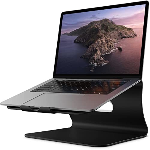 Bestand Aluminiumständer für Laptop und MacBook Desktop für Apple MacBook und alle Laptops (patentiert) (Black) von Bestand